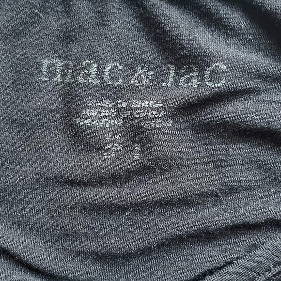 MAC & JAC Black Double Layered Short Sleeve Top Size Large - Picture 7 of 11